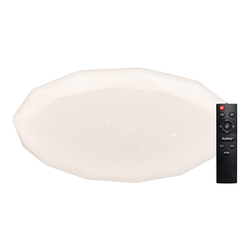 Top Light - Plafonieră LED dimabilă pentru baie SPARKLE LED/60W/230V 3000-6500K IP44 diam. 49 cm albă + telecomandă