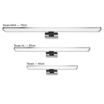 Top Light TEXAS XL - LED Iluminat pentru baie cu oglindă TEXAS LED/12W/230V IP44