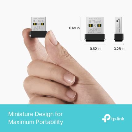 TP-Link - Adaptor USB nano Wi-Fi 6 fără fir