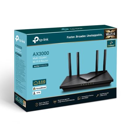 TP-Link Archer AX55 Pro - Router Wi‑Fi 6 dual-band multi-gigabit cu port 2,5 Gbps