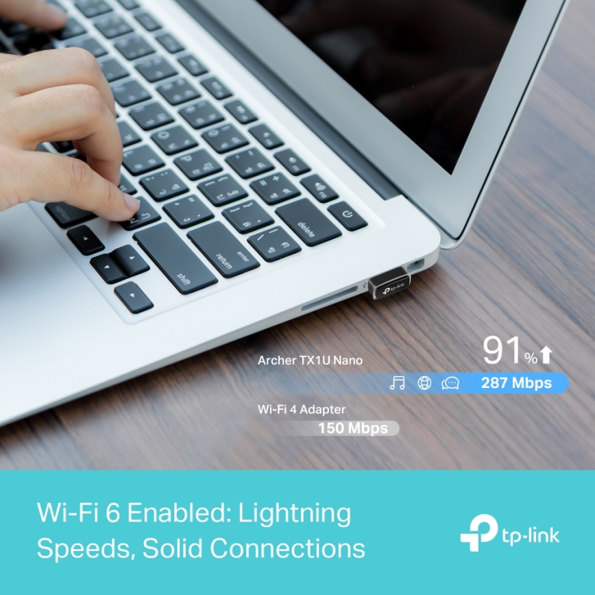 TP-Link Archer TX1U Nano - adaptor USB nano Wi‑Fi 6 fără fir
