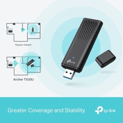 TP-Link Archer TX20U - adaptor USB wireless dual-band cu Wi‑Fi 6
