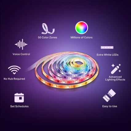 TP-Link - Bandă LED RGBW dimabilă 5 m LED/13W/230V Wi-Fi