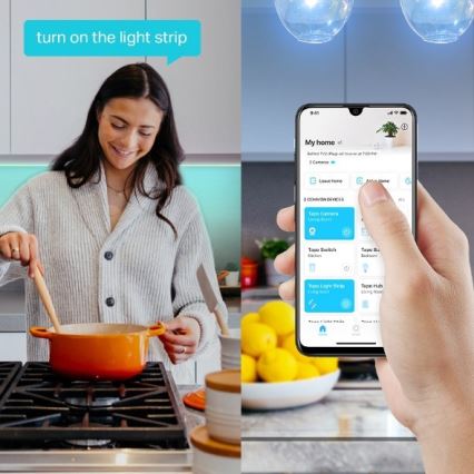 TP-Link - Bandă LED RGBW reglabilă, 5 m, 20,5 W, 230 V, Wi-Fi