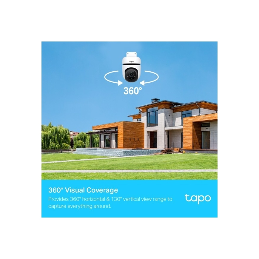 TP-Link - Cameră de exterior cu senzor IP65 Wi-Fi