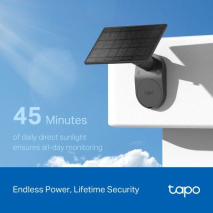 TP-Link - Cameră de supraveghere solară pentru exterior cu senzor, IP65, Wi-Fi