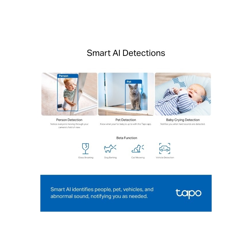 TP-Link - Cameră de supraveghere Wi-Fi inteligentă Tuya