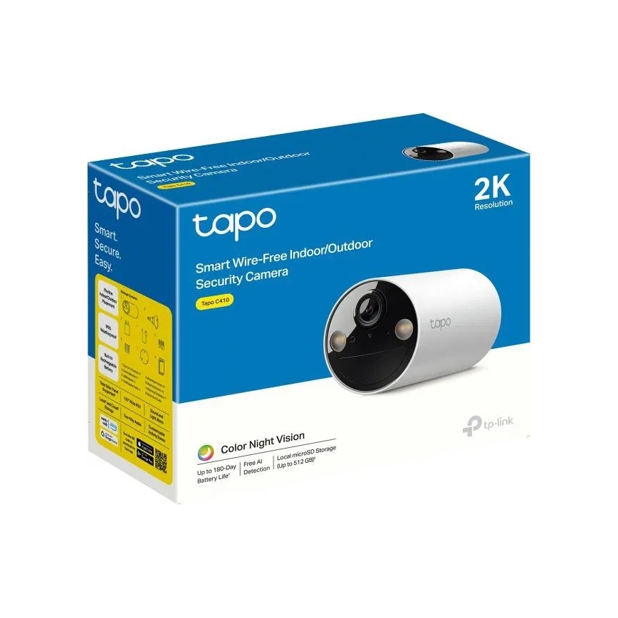 TP-Link - Cameră inteligentă de exterior cu senzor IP65 Wi-Fi