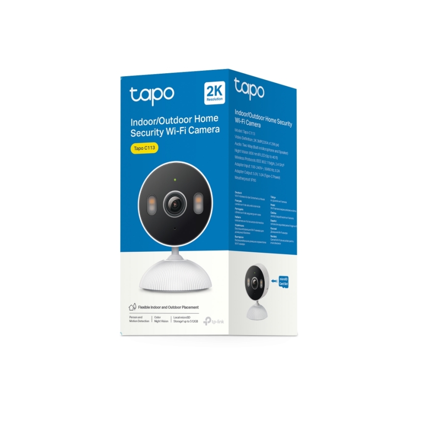 TP-Link - Cameră smart de exterior 3MP 5V Wi-Fi