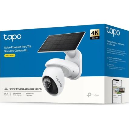 TP-Link - Cameră solară de exterior cu senzor, IP65, Wi-Fi