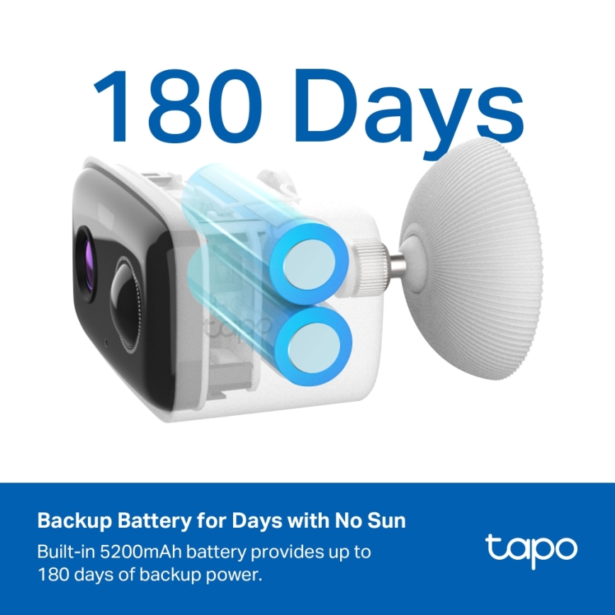 TP-Link - Cameră solară inteligentă 5200 mAh 5V IP65 Wi-Fi