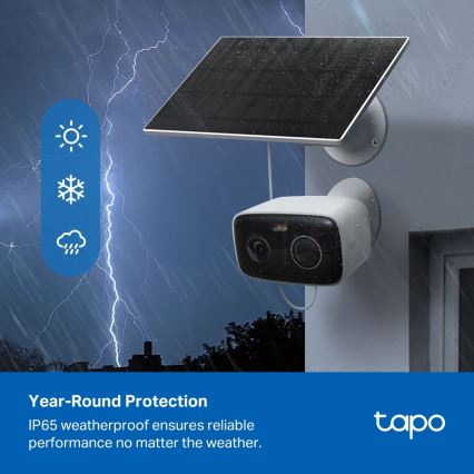 TP-Link - Cameră solară inteligentă 5200 mAh 5V IP65 Wi-Fi