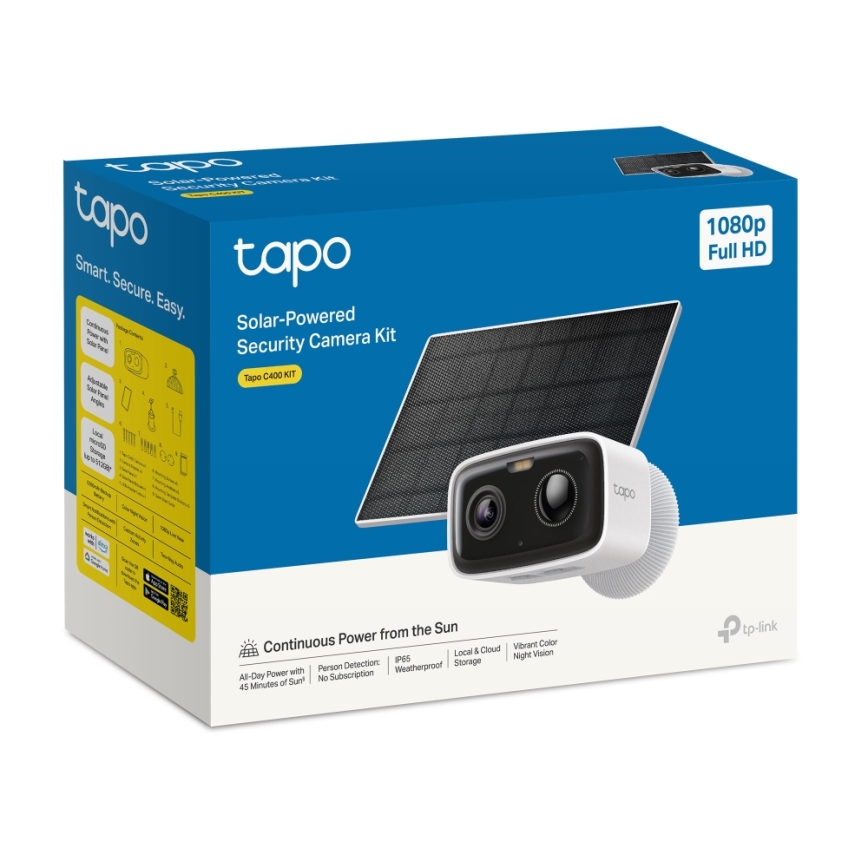 TP-Link - Cameră solară inteligentă 5200 mAh 5V IP65 Wi-Fi