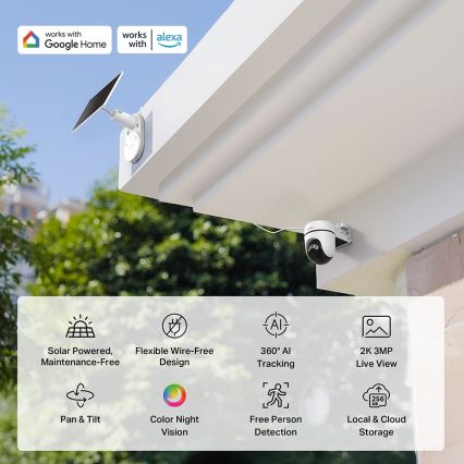 TP-Link - Cameră solară inteligentă 5V IP65 Wi-Fi