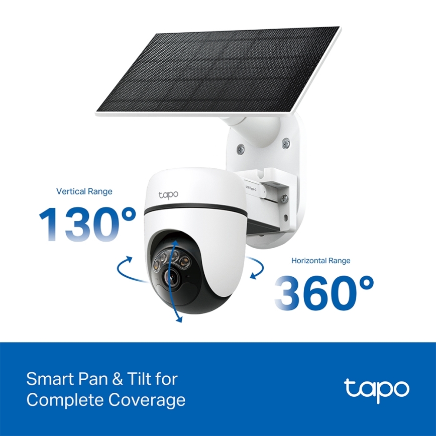 TP-Link - Cameră solară inteligentă 5V IP65 Wi-Fi