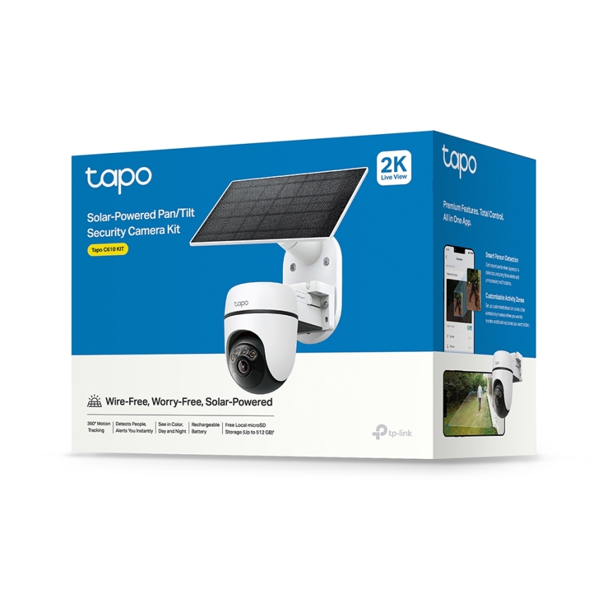 TP-Link - Cameră solară inteligentă 5V IP65 Wi-Fi