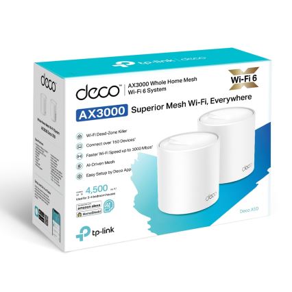 TP-Link Deco X50 - kit 2x Wi-Fi 6 mesh pentru întreaga casă