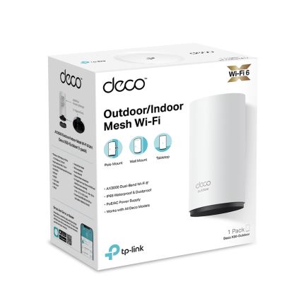 TP-Link Deco X50-Outdoor - Sistem mesh cu Wi‑Fi 6 pentru exterior/interior