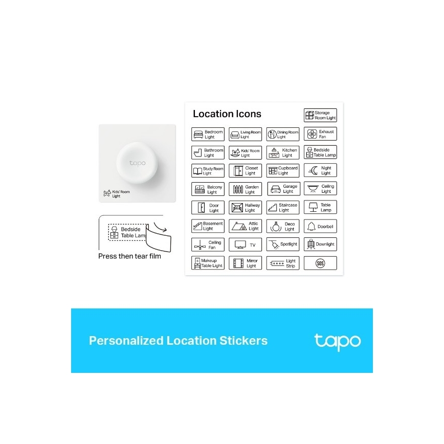 TP-Link - Dimmer tactil inteligent 1xCR2032 Wi-Fi