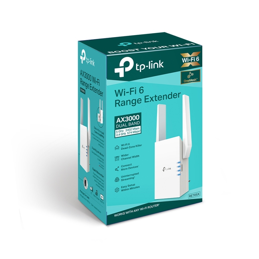 TP-Link - Extender Wi-Fi 6 dual-band RE705X