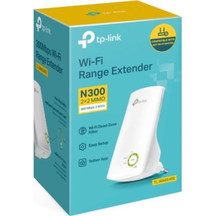 TP-Link - Extender Wi‑Fi N300 (Wi‑Fi 4, bandă unică)