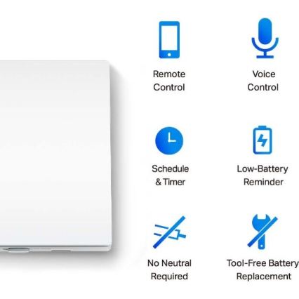 TP-Link - Întrerupător inteligent pentru iluminat, 2x AAA, Wi-Fi