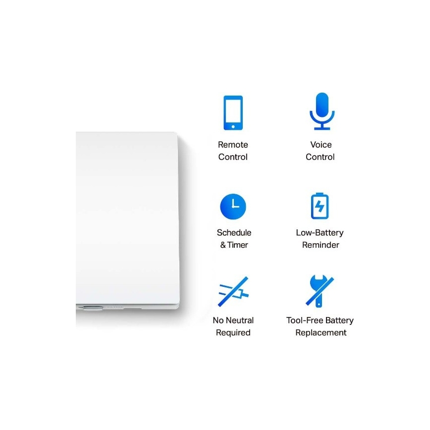 TP-Link - Întrerupător inteligent pentru iluminat, 2x AAA, Wi-Fi