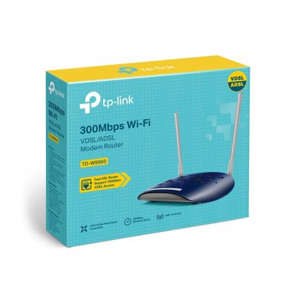 TP-Link - Modem-router VDSL/ADSL Wireless N 300 Mbps TD-W9960 Wi-Fi