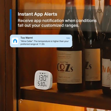TP-Link - Monitor inteligent pentru măsurarea temperaturii și a umidității 2xAAA