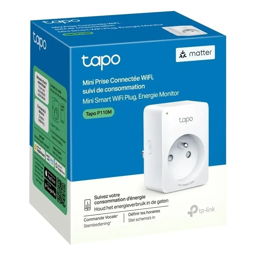 TP-Link - Priză inteligentă E MATTER 3680W Wi-Fi