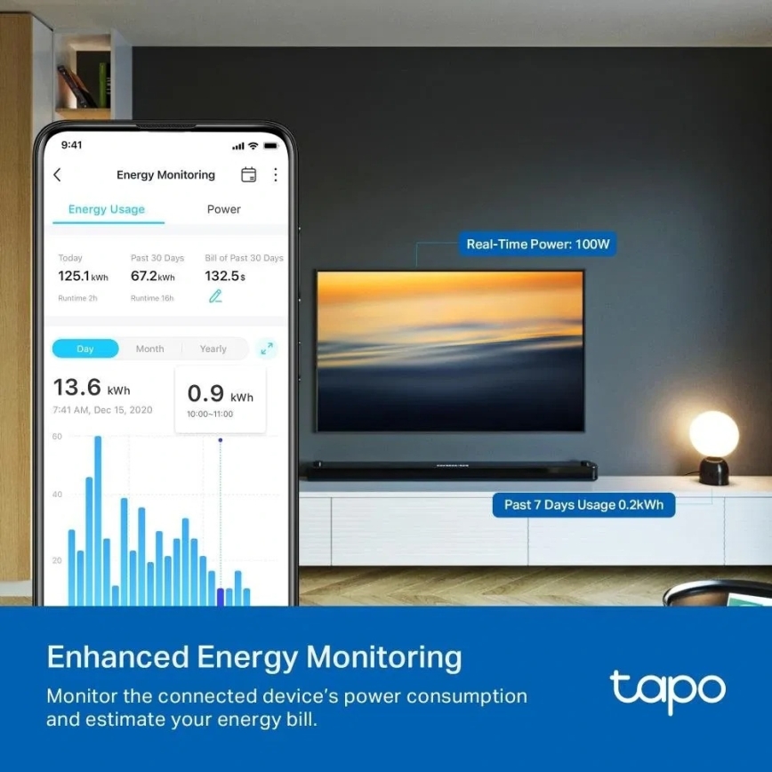 TP-Link - Priză inteligentă E MATTER 3680W Wi-Fi