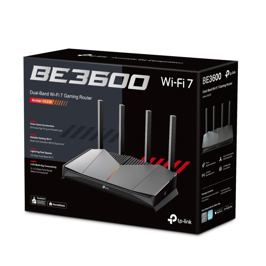 TP-Link - Router de gaming Wi‑Fi 7 dual-band Archer GE230