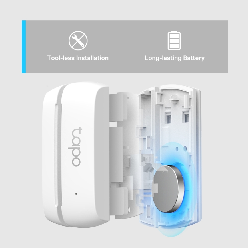 TP-Link - Senzor de contact inteligent, 1x CR2032, Wi-Fi