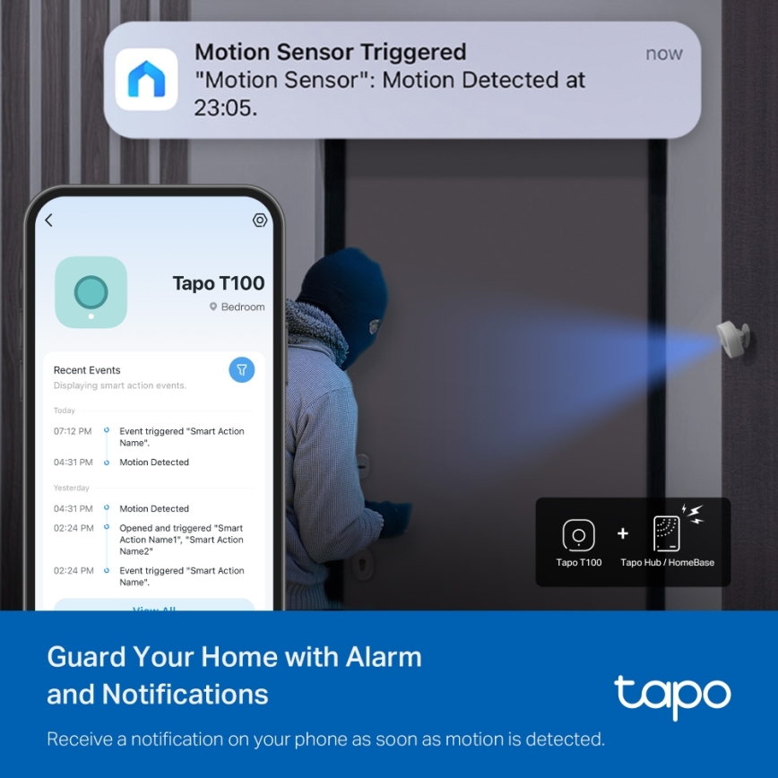 TP-Link - Senzor de mișcare inteligent, 1x CR2450, Wi-Fi