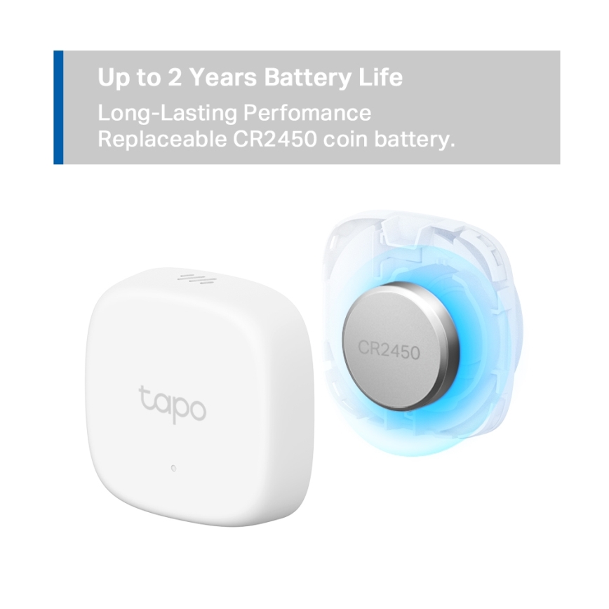 TP-Link - Senzor inteligent de temperatură și umiditate, alimentat de 1xCR2450, Wi‑Fi