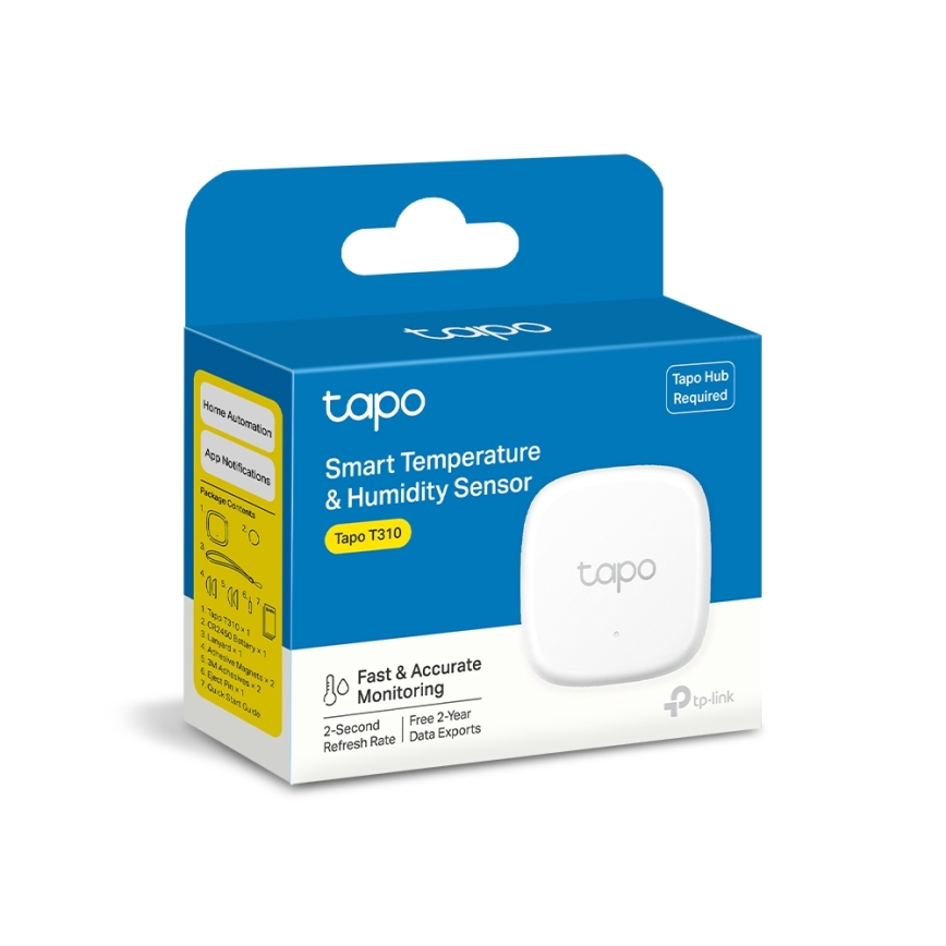 TP-Link - Senzor inteligent de temperatură și umiditate, alimentat de 1xCR2450, Wi‑Fi
