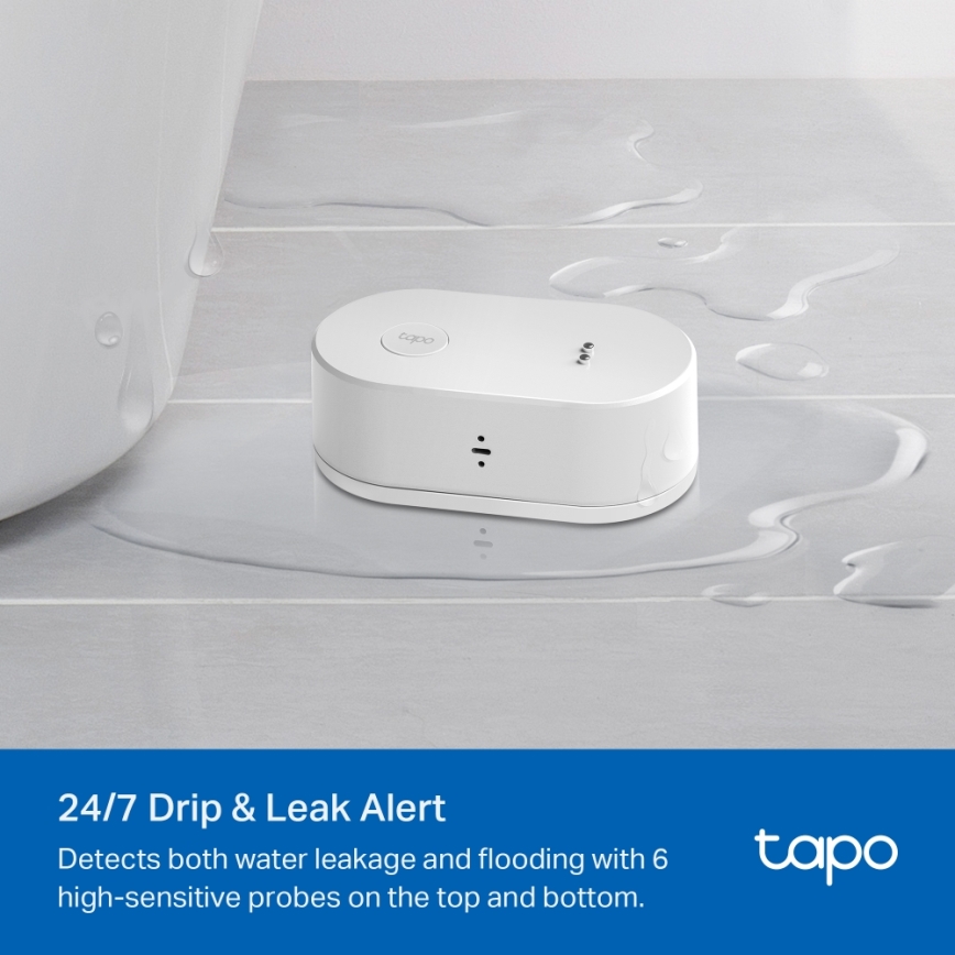 TP-Link - Senzor inteligent pentru scurgeri de apă, 2x AAA, Wi-Fi