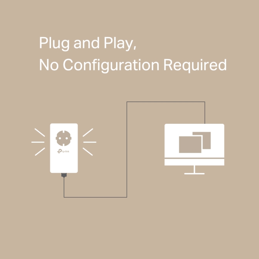TP-Link - Set Powerline Gigabit cu priză integrată