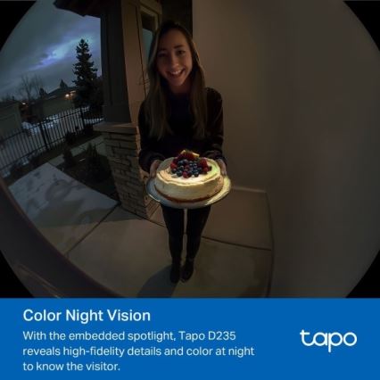 TP-Link - Sonerie video inteligentă 2K 10000 mAh IP66 Wi-Fi Tuya