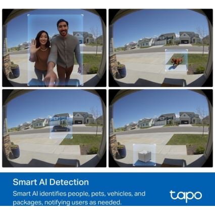 TP-Link - Sonerie video inteligentă 2K 10000 mAh IP66 Wi-Fi Tuya