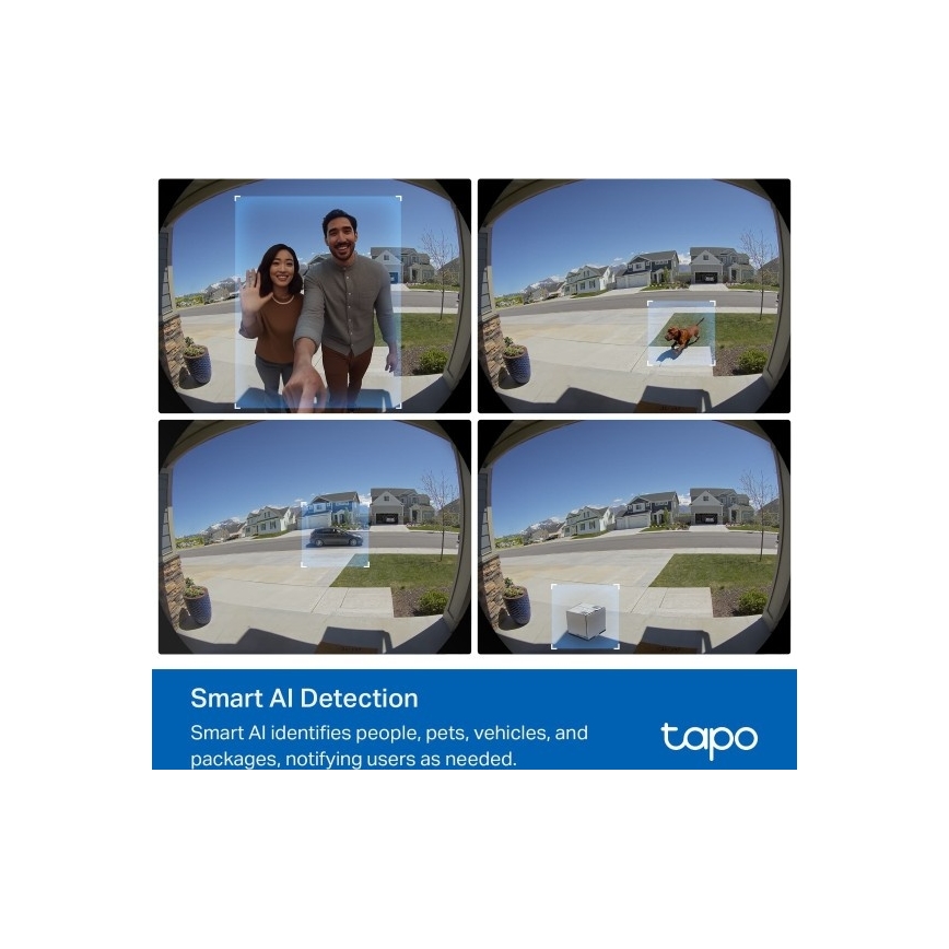 TP-Link - Sonerie video inteligentă 2K 10000 mAh IP66 Wi-Fi Tuya