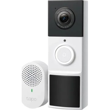 TP-Link - Sonerie video inteligentă 2K cu senzor, baterie 6400 mAh, IP65, Wi‑Fi
