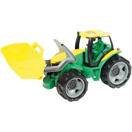 Tractor cu cupă, 65 cm, verde/galben