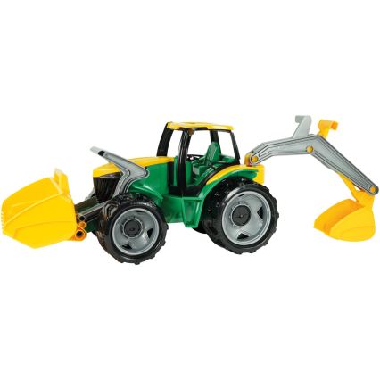 Tractor cu cupă, 65 cm, verde/galben