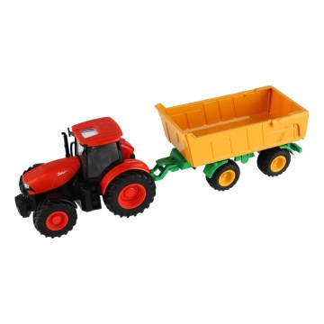 Tractor Zetor cu remorcă 2xAA + telecomandă