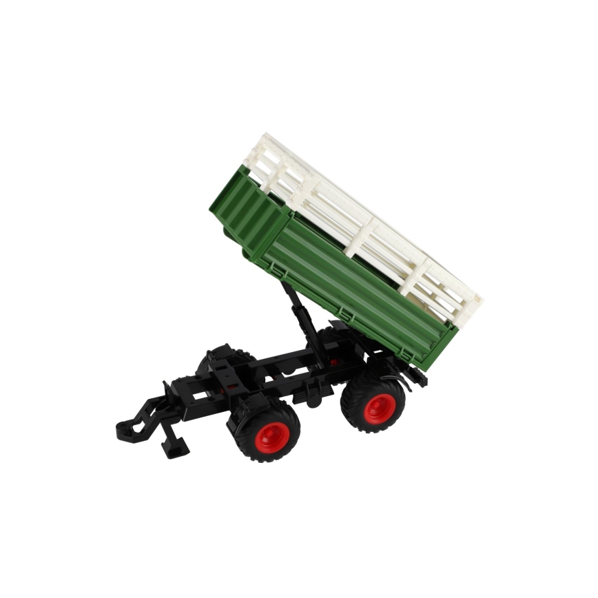 Tractor Zetor cu remorcă — telecomandă, funcționează cu 2 baterii AA