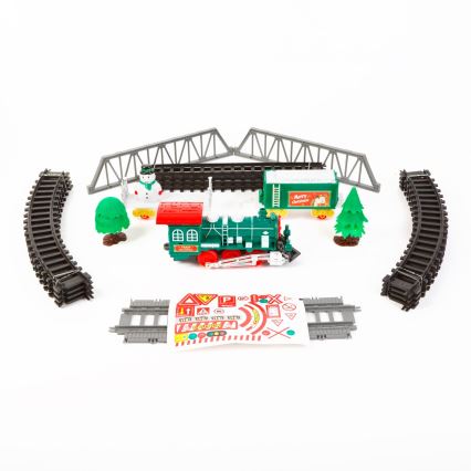 Tren de Crăciun cu LED, alimentare 2x AA, lumină albă caldă