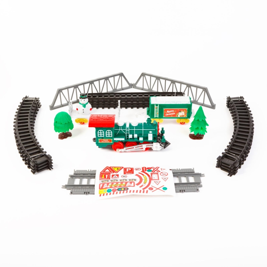 Tren de Crăciun cu LED, alimentare 2x AA, lumină albă caldă