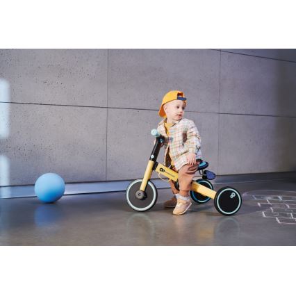 Tricicletă 3 în 1 pentru copii KINDERKRAFT 4TRIKE galben/verde-mentă