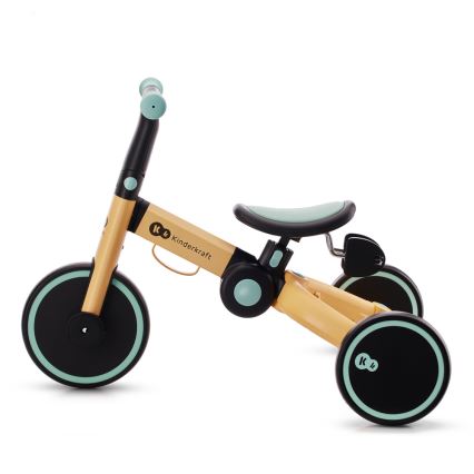 Tricicletă 3 în 1 pentru copii KINDERKRAFT 4TRIKE galben/verde-mentă